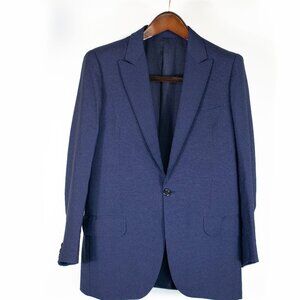 Bespoke Jacket Blazer Full Canvas Holland & Sherry Wool Peak Lapels Size 36R